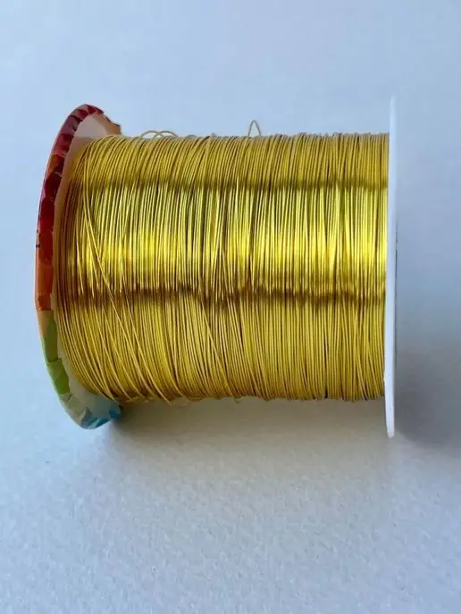 Liliya - needlework 8027 Ювелирная проволока для бижутерии 50м желтая люкс, 50 м, фото 2