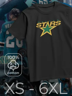Футболка с принтом Даллас Старз Dallas Stars Юго-Восток бренд 169465783 купить за 516 ₽ в интернет‑магазине Wildberries