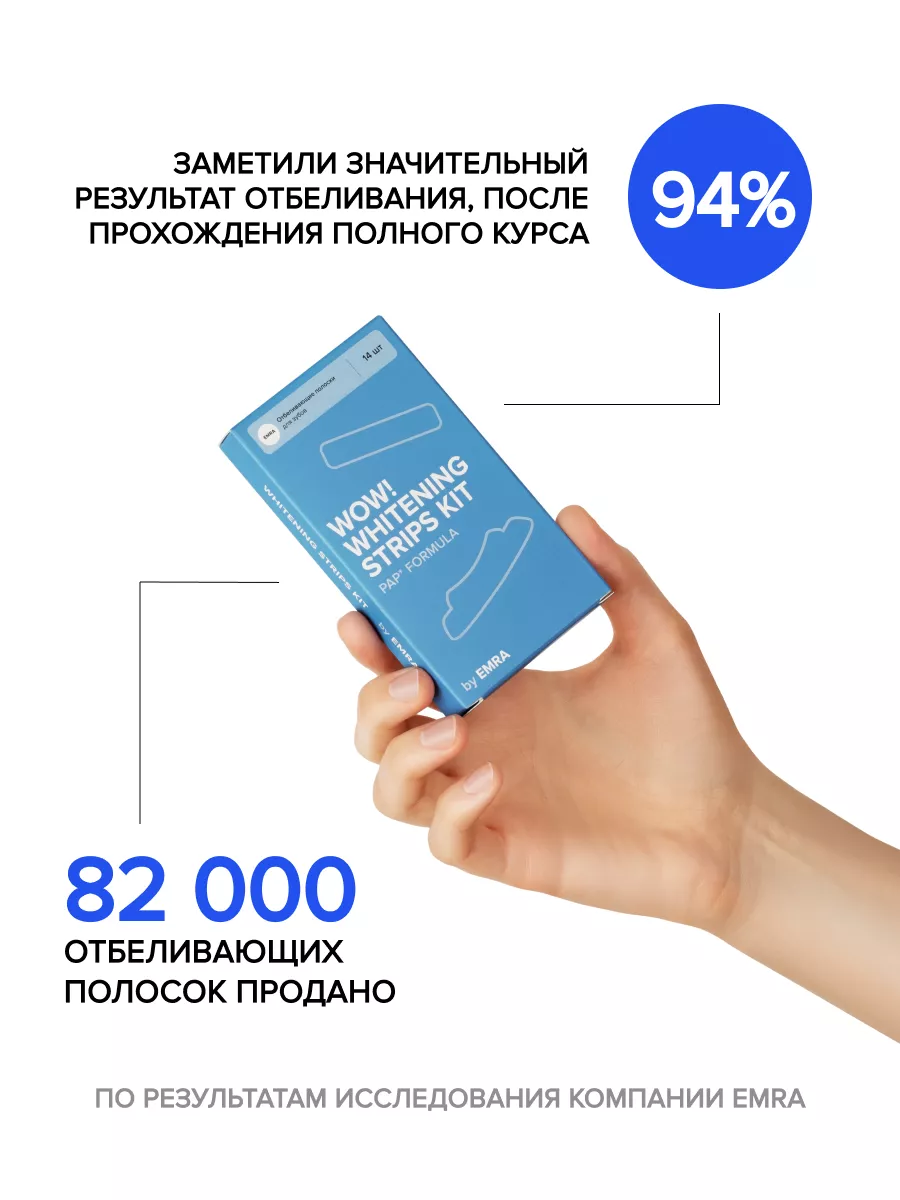 Полоски для отбеливания зубов (14 шт) EMRA 169475737 купить за 1 261 ₽ в  интернет-магазине Wildberries