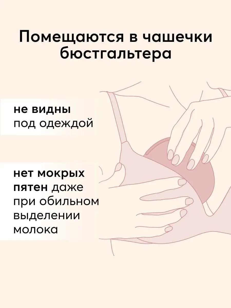 Happy Baby Молокосборник на соски накладки на грудь многоразовые