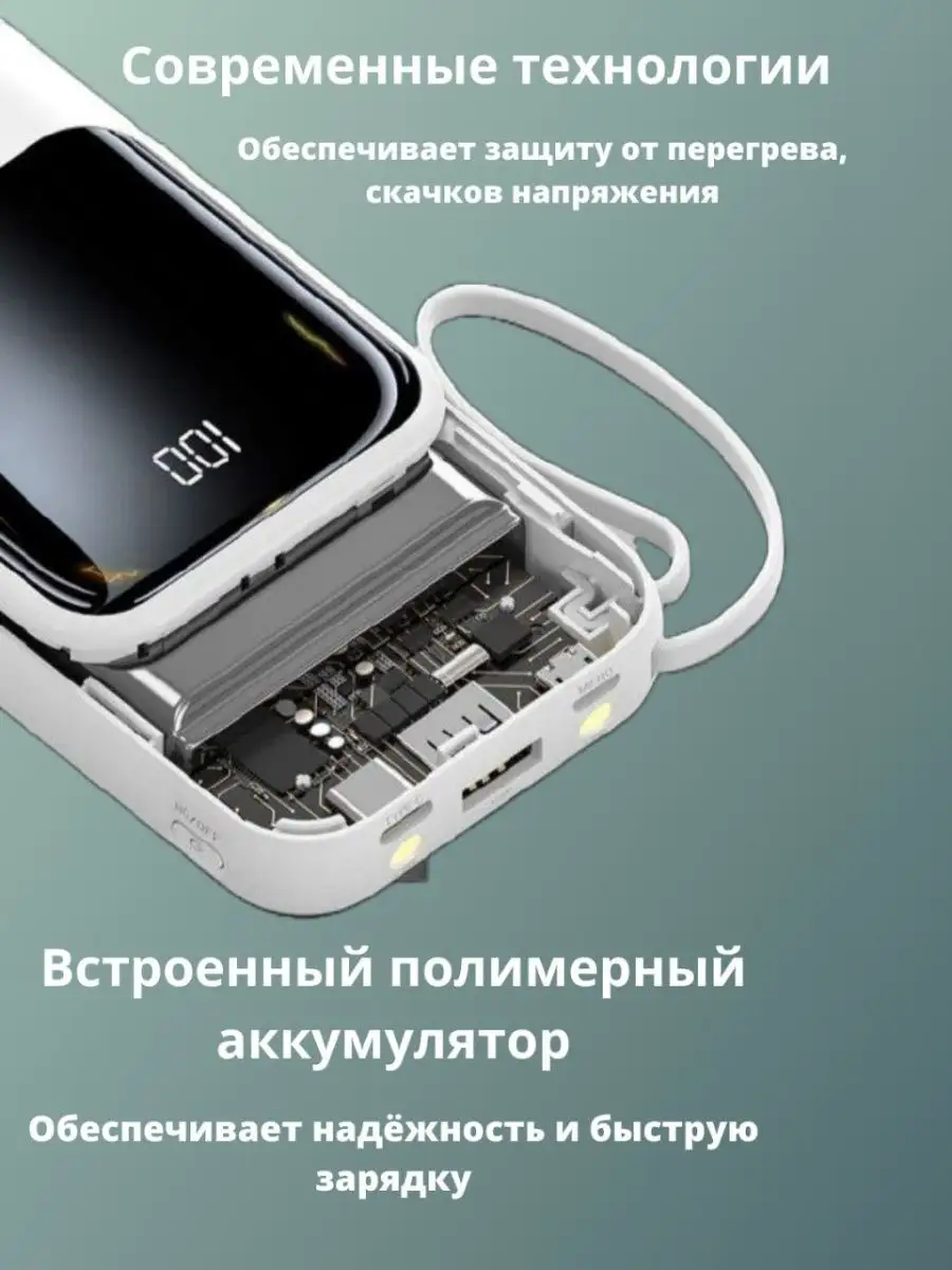 повербанк внешний аккумулятор телефона 20000 mah портативный Achik  169499856 купить в интернет-магазине Wildberries