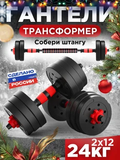 Гантели разборные 24 кг набор спортивный инвентарь с штангой Fit flex 169513829 купить за 2 103 ₽ в интернет-магазине Wildberries