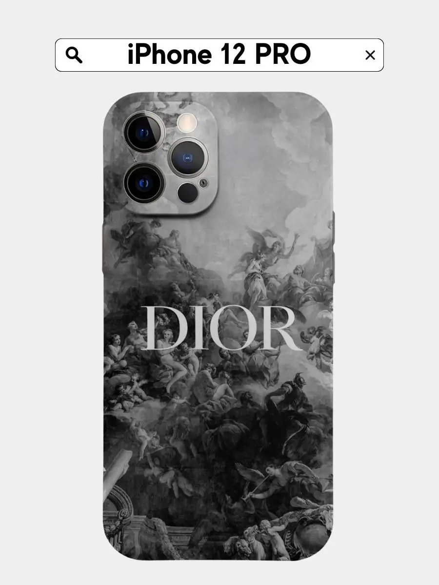 Чехол iPhone 12 PRO прозрачный с принтом Dior Chehooli 169524053 купить за  422 ₽ в интернет-магазине Wildberries