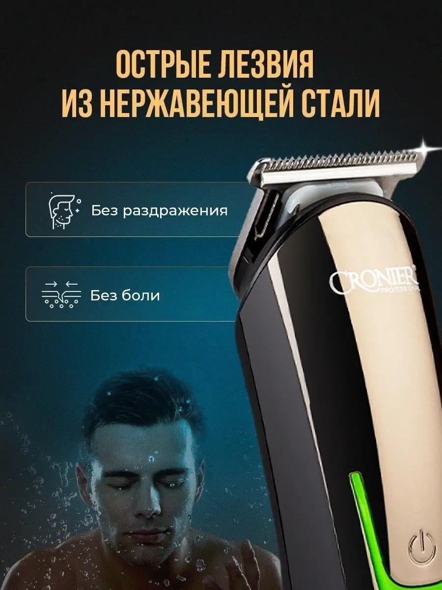 Триммер для бороды и усов машинка для стрижки волос 11 в 1 Braun 169536462  купить за 1 677 ₽ в интернет-магазине Wildberries