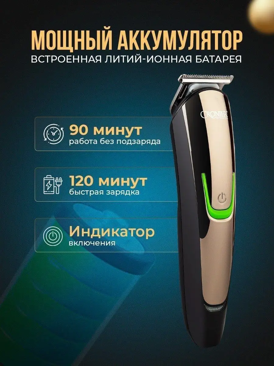 Триммер для бороды и усов машинка для стрижки волос 11 в 1 Braun 169536462  купить за 1 487 ₽ в интернет-магазине Wildberries