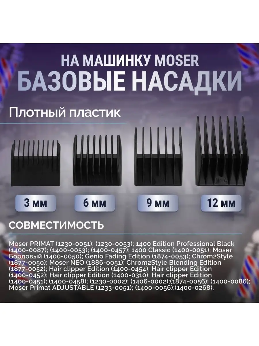 Все насадки Moser, официальный представитель в Украине. (Moser)