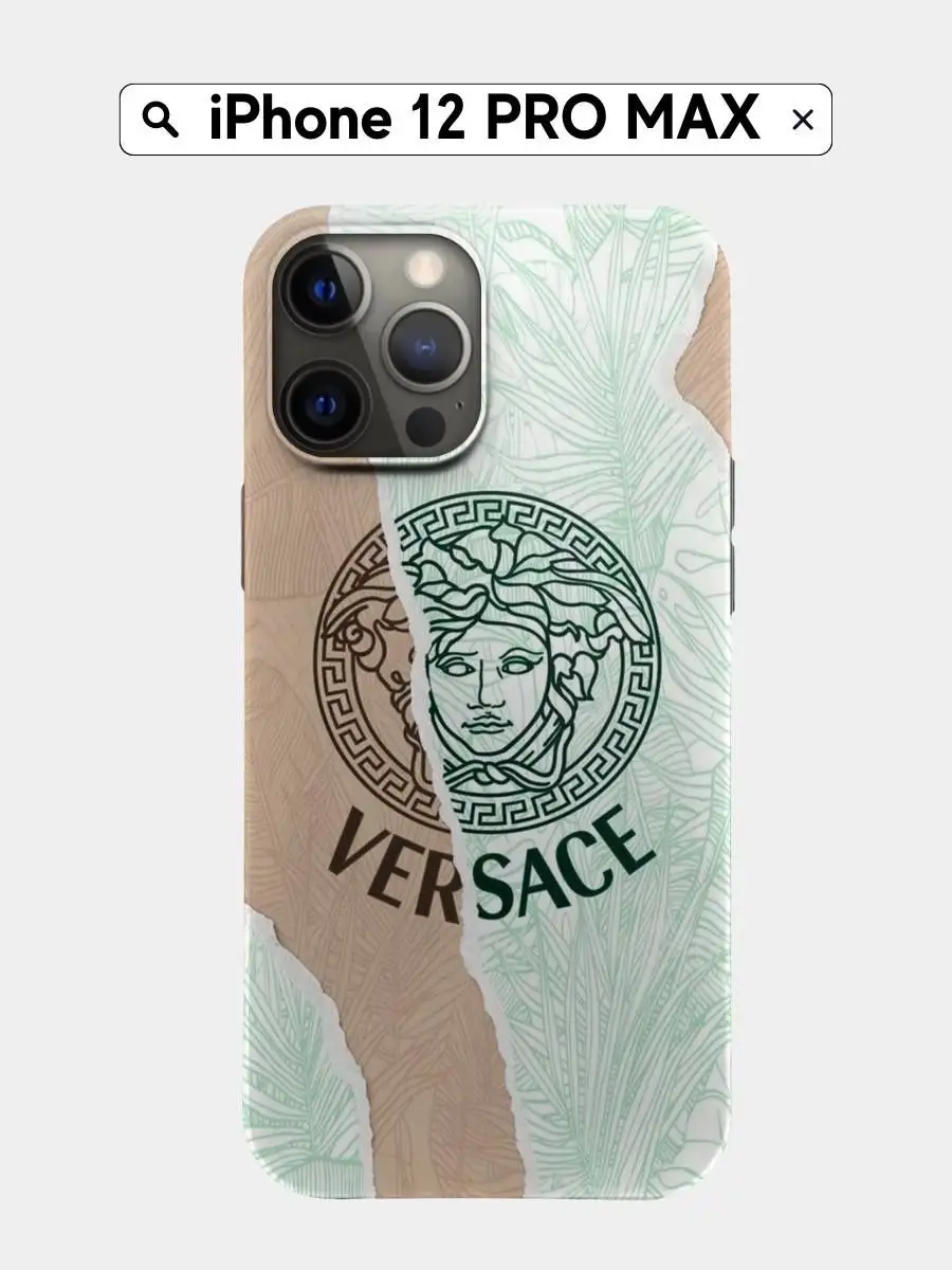 Чехол iPhone 12 Pro Max прозрачный с принтом Versace Chehooli 169549008  купить за 431 ₽ в интернет-магазине Wildberries