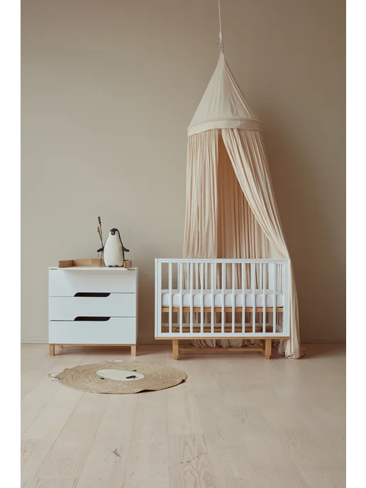 MOWbaby Пеленальный комод для новорожденных с ящиками Lilla, белый, фото 2