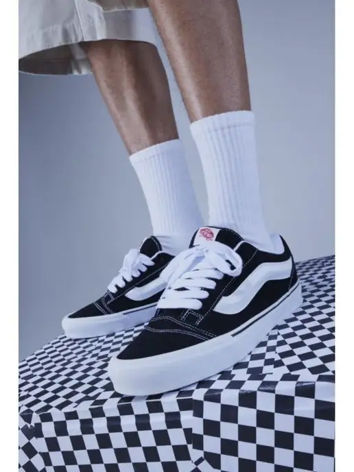 Vans Кеды KNU- Skool BLACK WHITE, черный