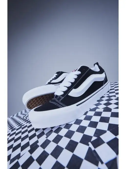 Vans Кеды KNU- Skool BLACK WHITE, черный, фото 2