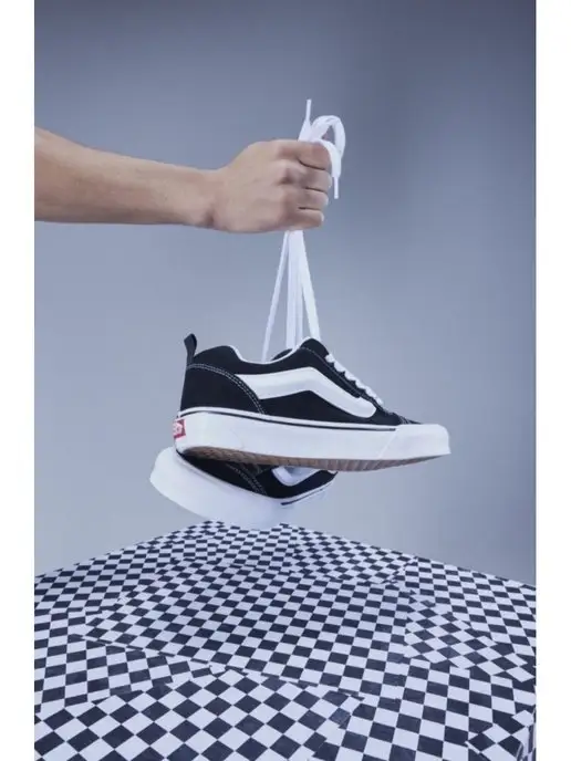 Vans Кеды KNU- Skool BLACK WHITE, черный, фото 3