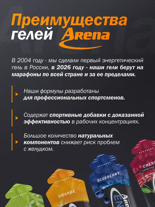 Арена Энергетический гель для спорта с кофеином, кофе 5 шт, 5 шт, фото 3