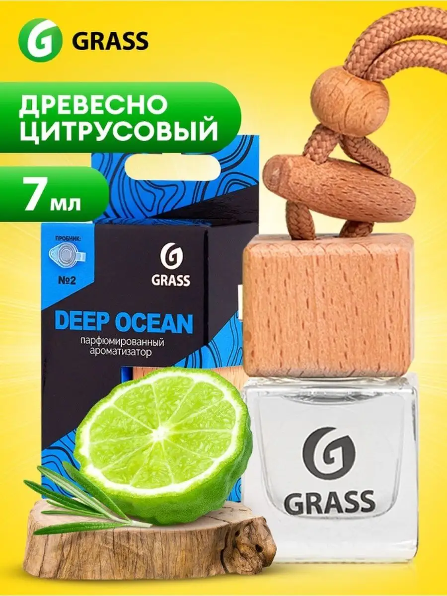 Ароматизатор в машину, пахучка для авто Deep ocean Grass 169680950 купить  за 337 ₽ в интернет-магазине Wildberries