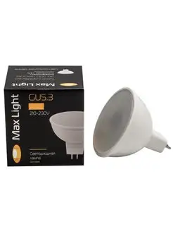 Лампа светодиодная 6вт 6500К GU5.3 MaxLight 169729176 купить за 84 ₽ в интернет-магазине Wildberries