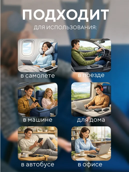 ONLITOP Подушка надувная для сна туристическая, черный, фото 6