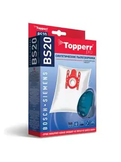 Мешок для пылесоса Topper BS20, BOSCH, SIEMENS 4 шт. TOPPERR 169763959 купить за 797 ₽ в интернет‑магазине Wildberries
