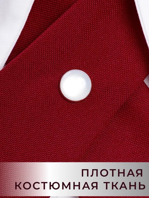 IRZHINA Галстук для девочки школьный на застежке галочка бабочка, красный, фото 3