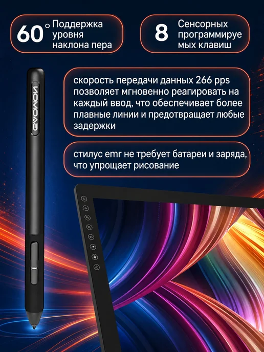 GAOMON Графический планшет для рисования с экраном PD2200, вариант, фото 4