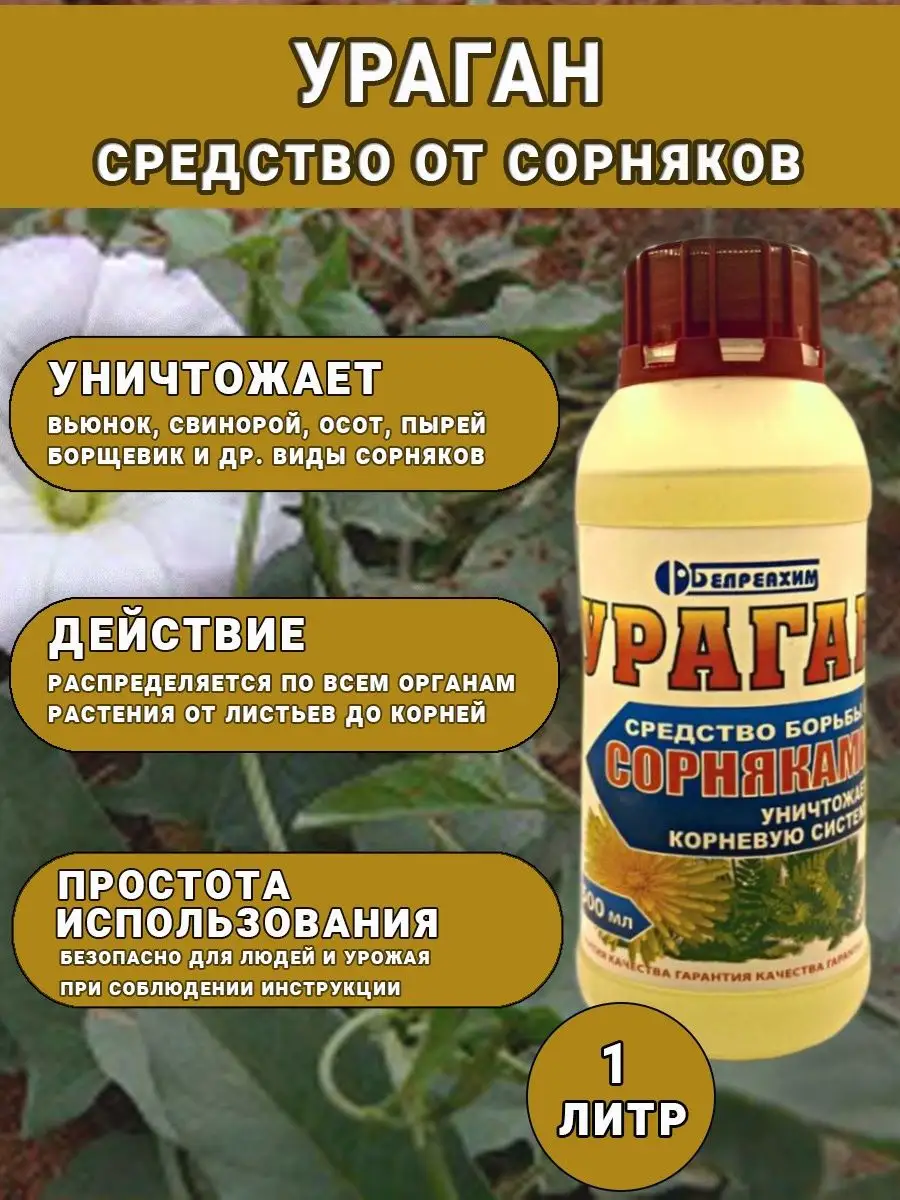 Ураган от сорняков 1000мл. Гербицид 169833040 купить за 846 ₽ в  интернет-магазине Wildberries