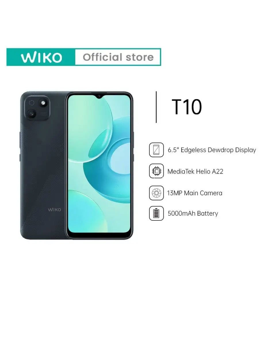 Смартфон T10 2/64GB (W-V673-02) WIKO 169866694 купить в интернет-магазине  Wildberries