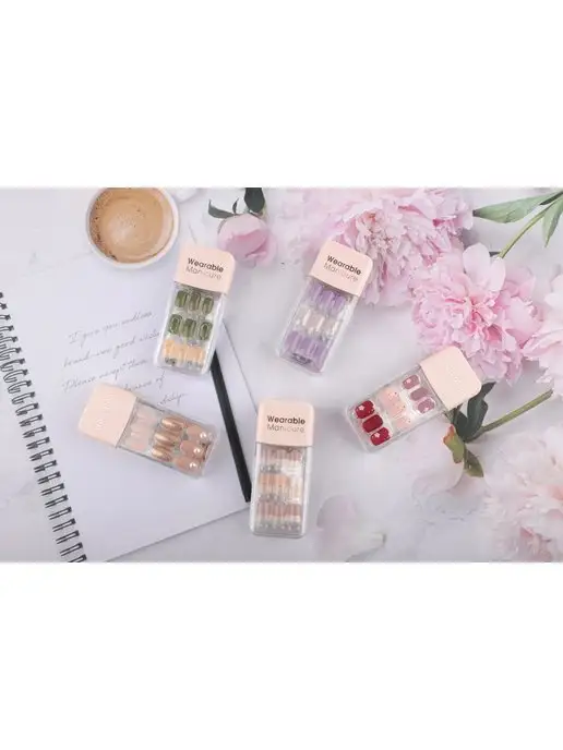 All For Nails Набор накладных ногтей с дизайном, фиолетовый, фото 2