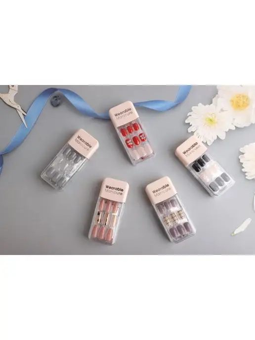 All For Nails Набор накладных ногтей с дизайном, белый, фото 2