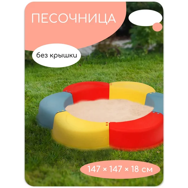 Песочница пластиковая «Ромашка»