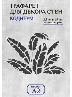 Трафарет для стен и декора большой А2 (59,4х42см) кодиеум Mastak 169897462 купить за 491 ₽ в интернет-магазине Wildberries