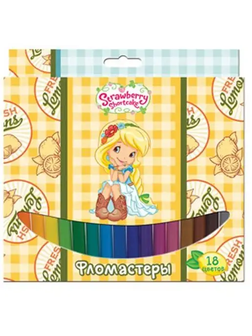 Action! Набор фломастеров STRAWBERRY SHORTCAKE, желтый