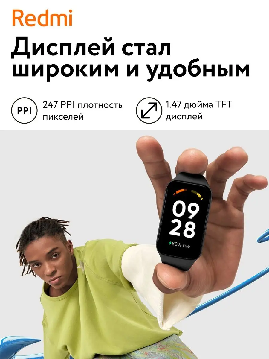 Фитнес-браслет Xiaomi Redmi Smart Band 2 смарт-часы Redmi 169905936 купить  в интернет-магазине Wildberries