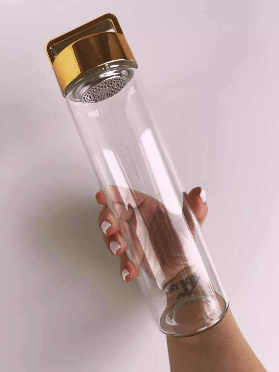 Бутылка для воды стекло 650 мл Water Drop Bottle 169919025 купить в  интернет-магазине Wildberries