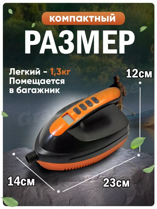 Grand House Насос электрический универсальный 6 адаптеров, черный, в упаковке 1,4 кг, фото 2