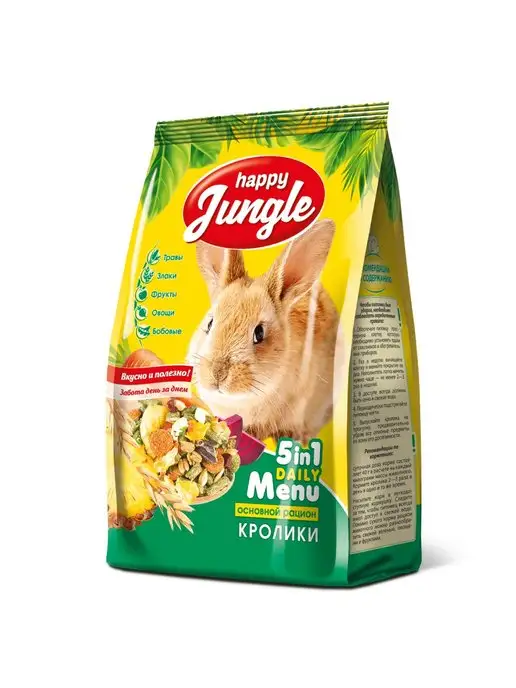Сухой корм HAPPY JUNGLE Штуки для собак, кролик, 0,4 кг, фото 2