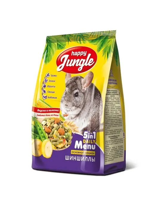 Сухой корм HAPPY JUNGLE Шиншилл Штуки для собак, 0,4 кг, фото 2