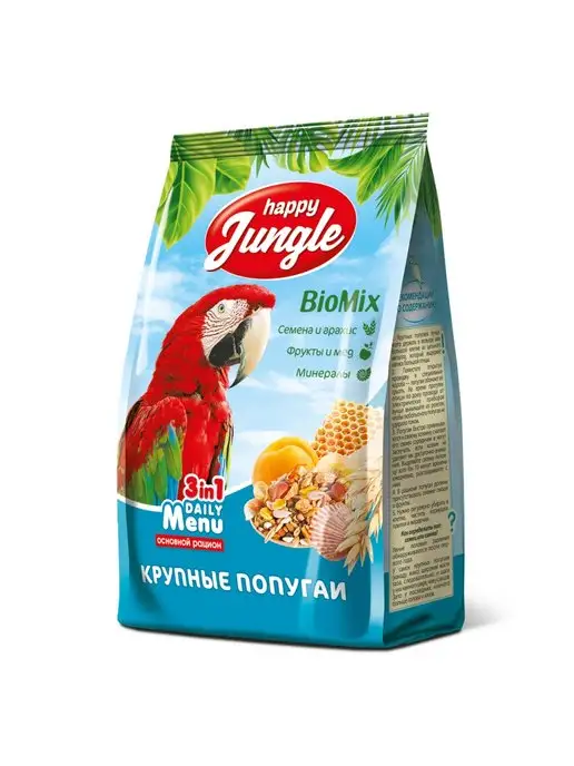 Сухой корм HAPPY JUNGLE Попугаев Штуки для собак, крупные, 0,5 кг, фото 2