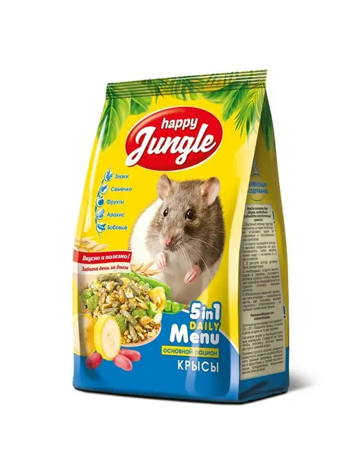 Сухой корм HAPPY JUNGLE Крыс Штуки для собак, 0,4 кг, фото 2