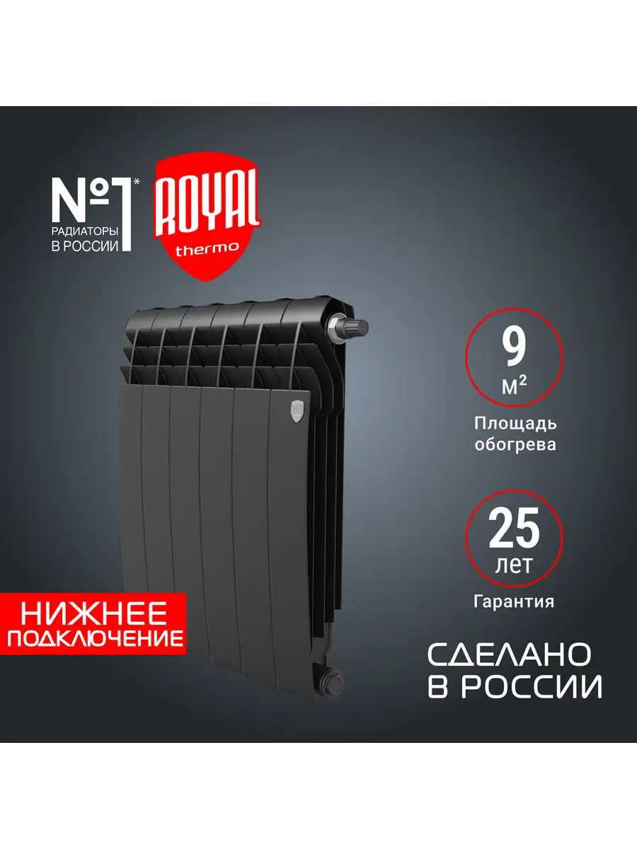 Радиатор BiLiner 500 Noir Sable VR-6...