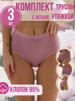 Хлопковые трусы высокие набор Secret_Of_Lingerie 169955105 купить за 492 ₽ в интернет-магазине Wildberries