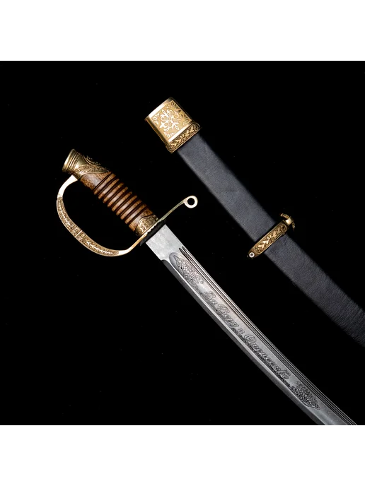 КлинокЪ Сабля Офицерская с резьбой образца 1841 года, серый, фото 8