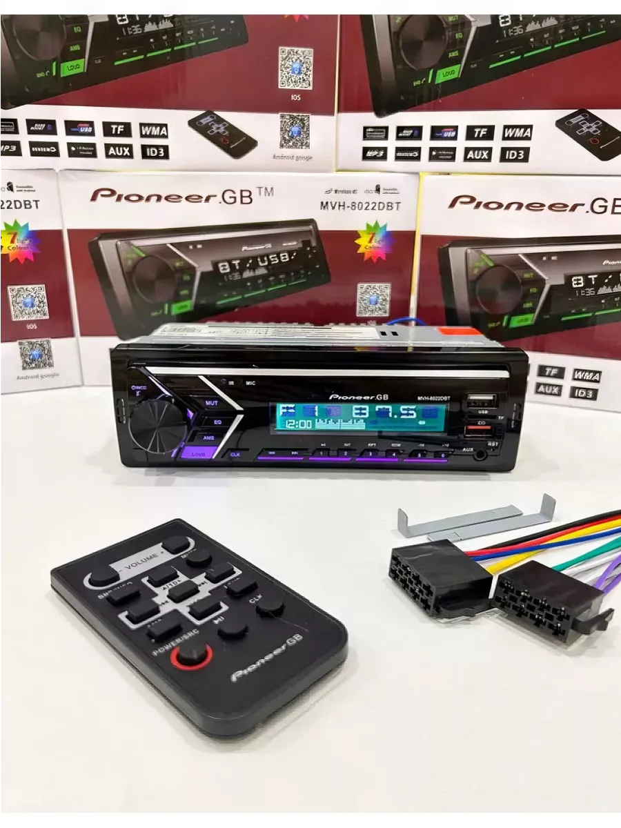 Магнитола для автомобиля c bluetooth MVH-8022 Pioneer 170017812 купить в  интернет-магазине Wildberries