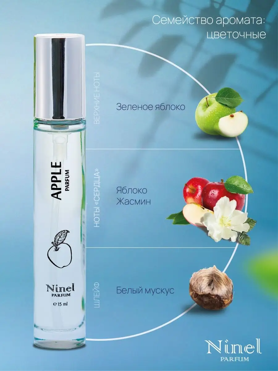 Духи стойкие свежие Яблоко Ninel Parfum 170029596 купить в  интернет-магазине Wildberries