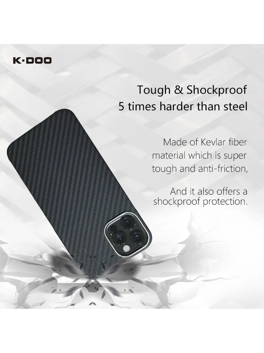 Чехол K-DOO Kevlar для смартфона Apple iPhone 12 Pro Max K-Doo 170047137  купить за 1 913 ₽ в интернет-магазине Wildberries