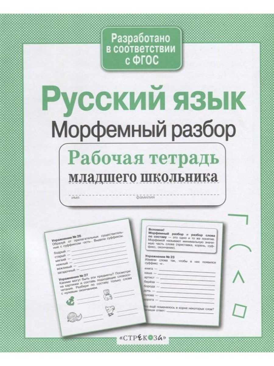 Рабочая тетрадь младшего школьника Русский язык Морфема Стрекоза 170062384  купить за 413 ₽ в интернет-магазине Wildberries