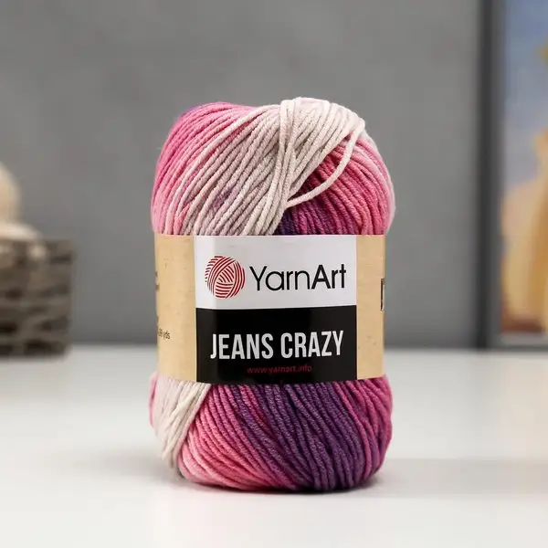 Пряжа для вязания «Jeans crazy» 160м/50гр, 8206 принт