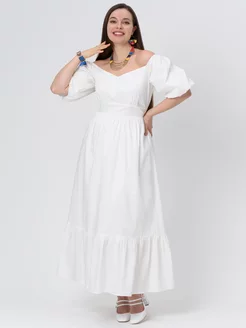Платье праздничное хлопковое лето OVERLAB 170192122 купить за 3 100 ₽ в интернет-магазине Wildberries