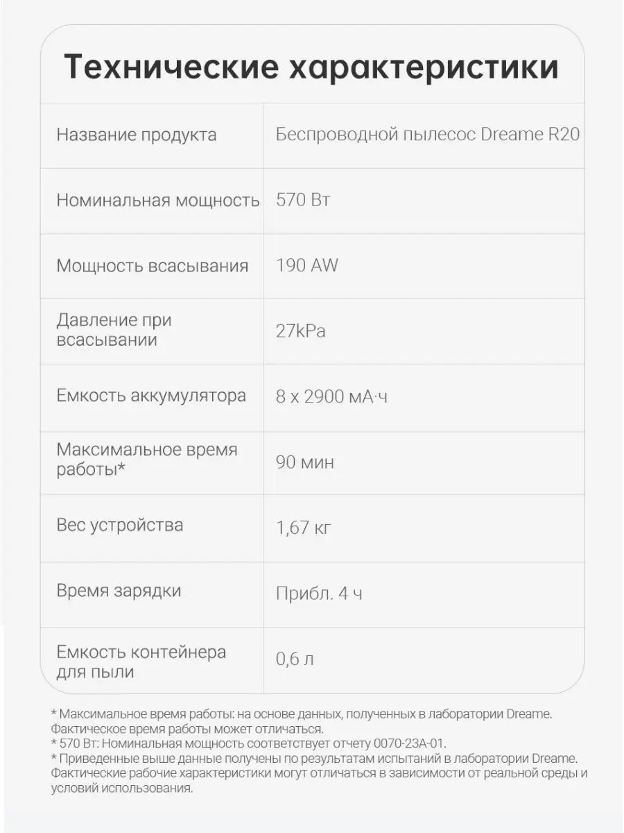 Беспроводной пылесос R20 Dreame 170202940 купить в интернет-магазине  Wildberries