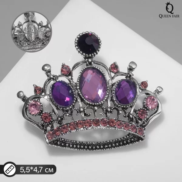 Брошь со стразами «Корона»