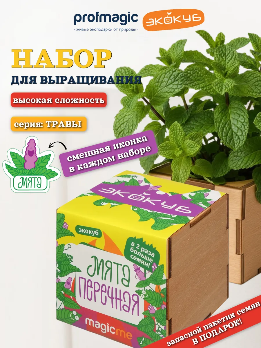 Набор для выращивания Экокуб Мята Перечная