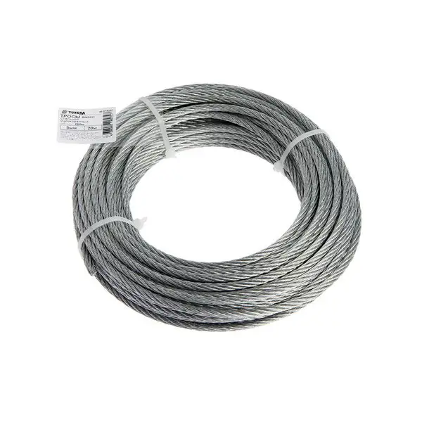 Трос стальной DIN3055 5мм, 20м