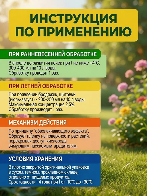 отАдоЯ Препарат чистый ствол Плюс 1000 мл. От зимующих вредителей, 1 л, фото 3